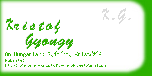kristof gyongy business card